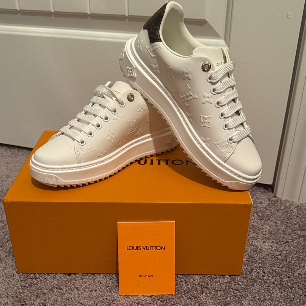 Louis Vuitton White and Brown Women's Sneakers